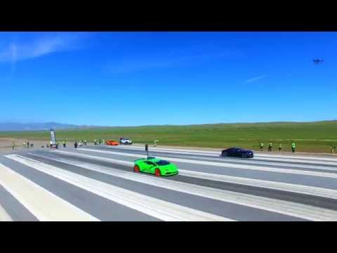 Bugatti Veyron Sang Noir vs. Supercharged Lamborghini Huracan [4k]