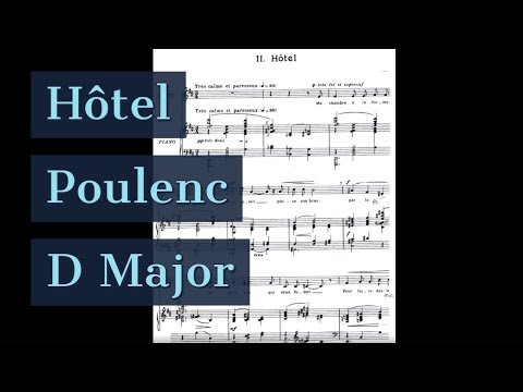 Hôtel Poulenc Piano Accompaniment Banalités Karaoke D Major