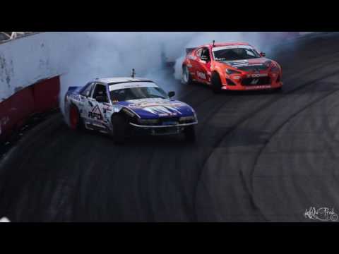 Francis Doyon leading Patrick Cyr - Formula Drift Canada Round 1 2015