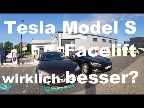 Tesla Model S  225km/h Vollgas am Limit auf der Autobahn.  S 85 vs 75D Facelift Qualitätsvergleich
