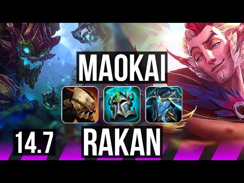 MAOKAI & Ezreal vs RAKAN & Senna (SUP) | 24k DMG, 800+ games, 6/5/27 | EUW Master | 14.7