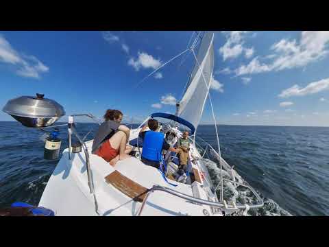 sailing with Jenn and the kids. insta 360 one x 2