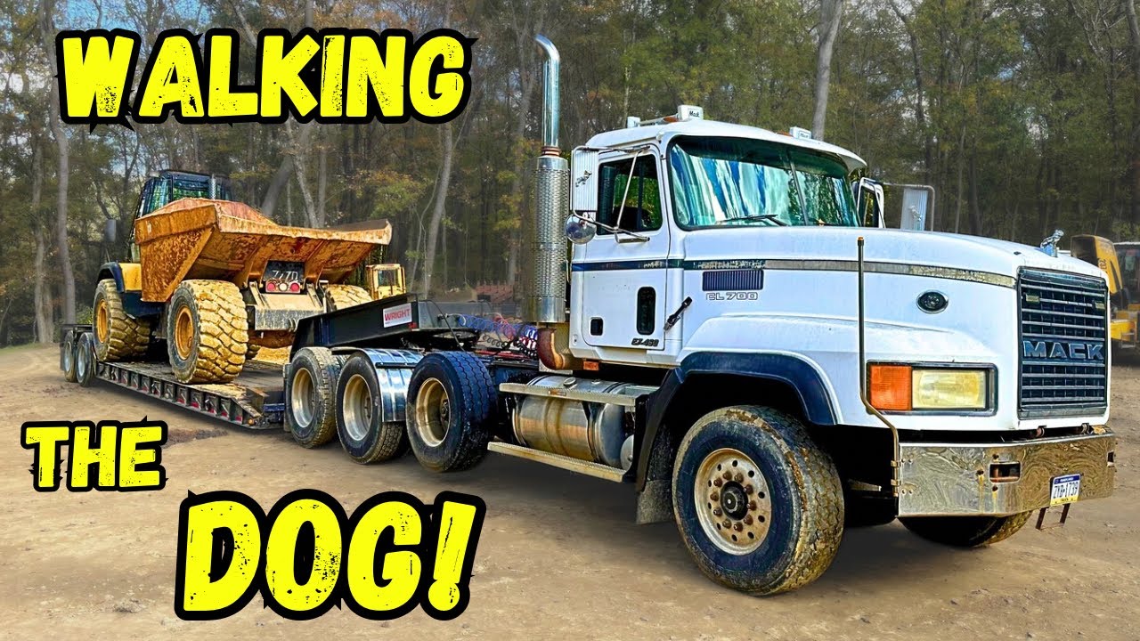 Putting the AUCTION Semi Truck to work hauling Equipment!  (Will it Make it??)