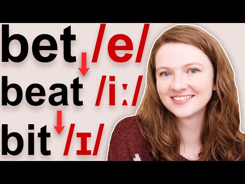 How to Pronounce /e/ /ɪ/ /iː/ | bet, bit, beat / set, sit, seat