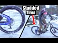 RIDING ON ICE WITH DEADLY DIY STUDDED TIRES!!