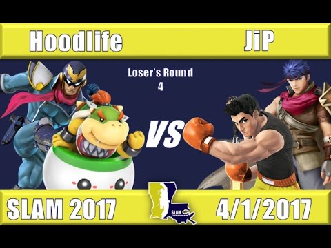 SLAM 2017 Smash 4 Pools: Hoodlife (Bowser Jr, Captain Falcon) vs JiP (Ike, Little Mac)