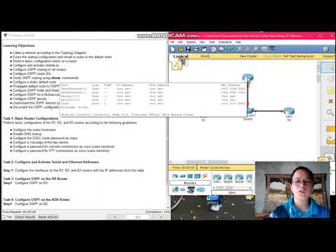 Packet Tracer Activity| 11.6.1b: Configure OSPF on a Multiaccess Network