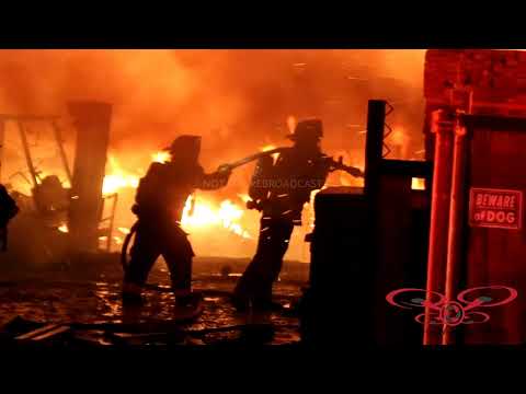 04-04-2022 Alvarado, TX - VFD Firefighters 4 alarm fire started by lightning during tornado warning