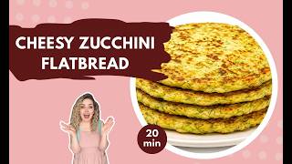 Cheesy Zucchini Flatbread Recipe (Easy Ham & Cheese Bake)