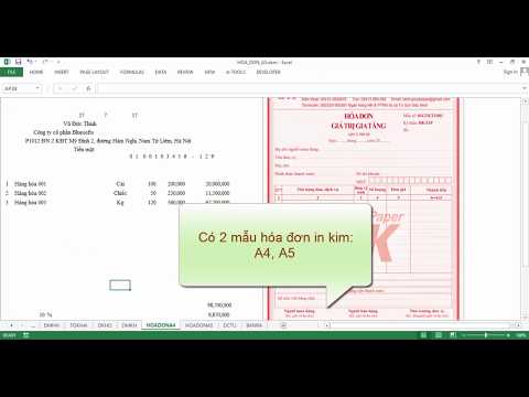 Hướng dẫn Form Excel in hóa đơn GTGT bằng máy in kim tự động