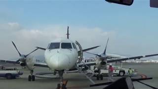 【Saab340B】JAC2321伊丹空港→コウノトリ但馬空港 機窓動画【GO AROUND】