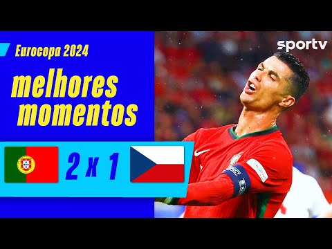Gols e lances de Portugal x República Tcheca