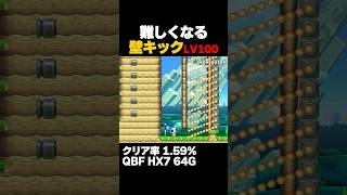 マリオメーカー2 だんだん難しくなる壁キック Lv100 クリア率1.59% ゲーム実況