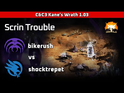 Kane's Wrath: bikerush (Scrin) vs shocktrepet (GDI) - Scrin Trouble (1.03)