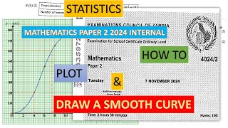 Mathematics Paper 2 2024 internal |Cumulative frequency curve|  Question 8B solved #maths #exam