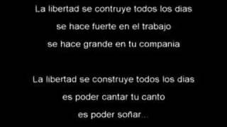 Letra y Musica cancion "Construyendo libertad"