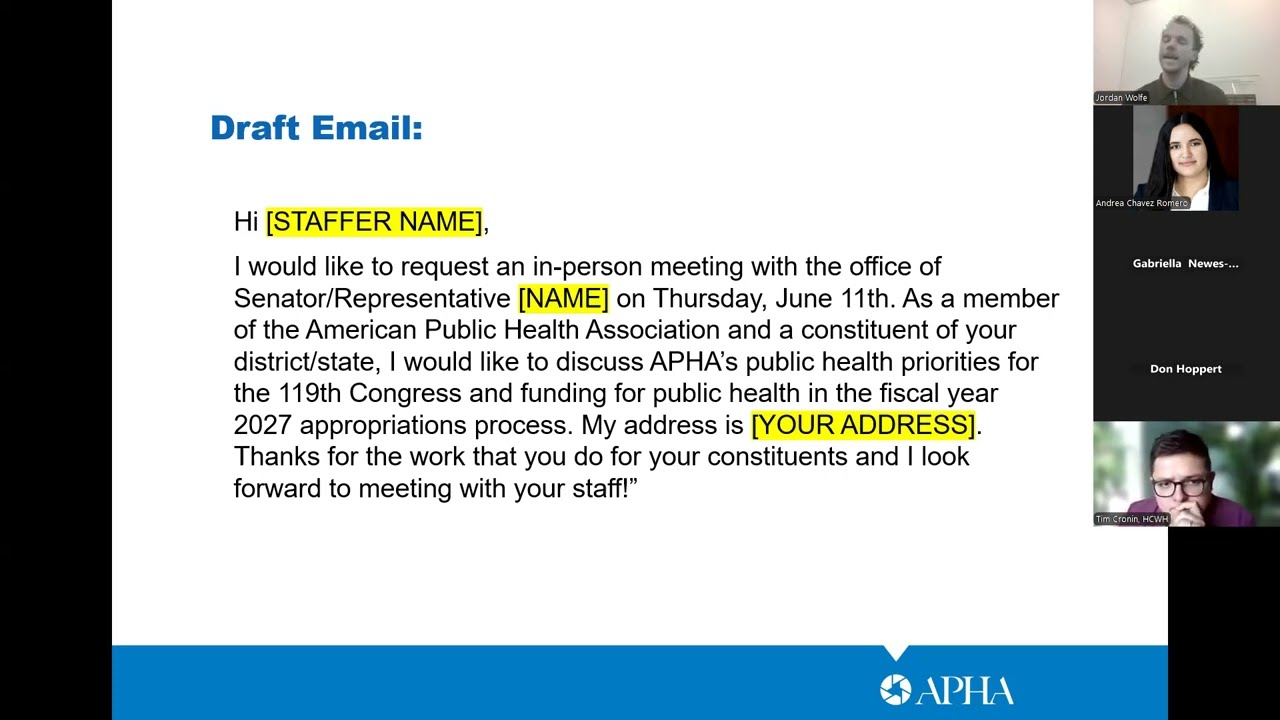 APHA Policy Action Institute 2026 Hill Day Informational Webinar