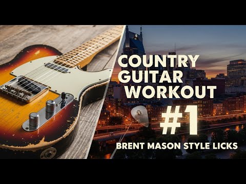 Country Guitar WorkOut #1 – Brent Mason Style Licks (Practice Along + Backing Tracks & Tabs)