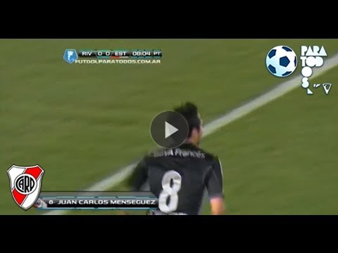 Gol de Menseguez. River 1 - Estudiantes 0. Fecha 14. Torneo Inicial 2013. Fútbol Para Todos