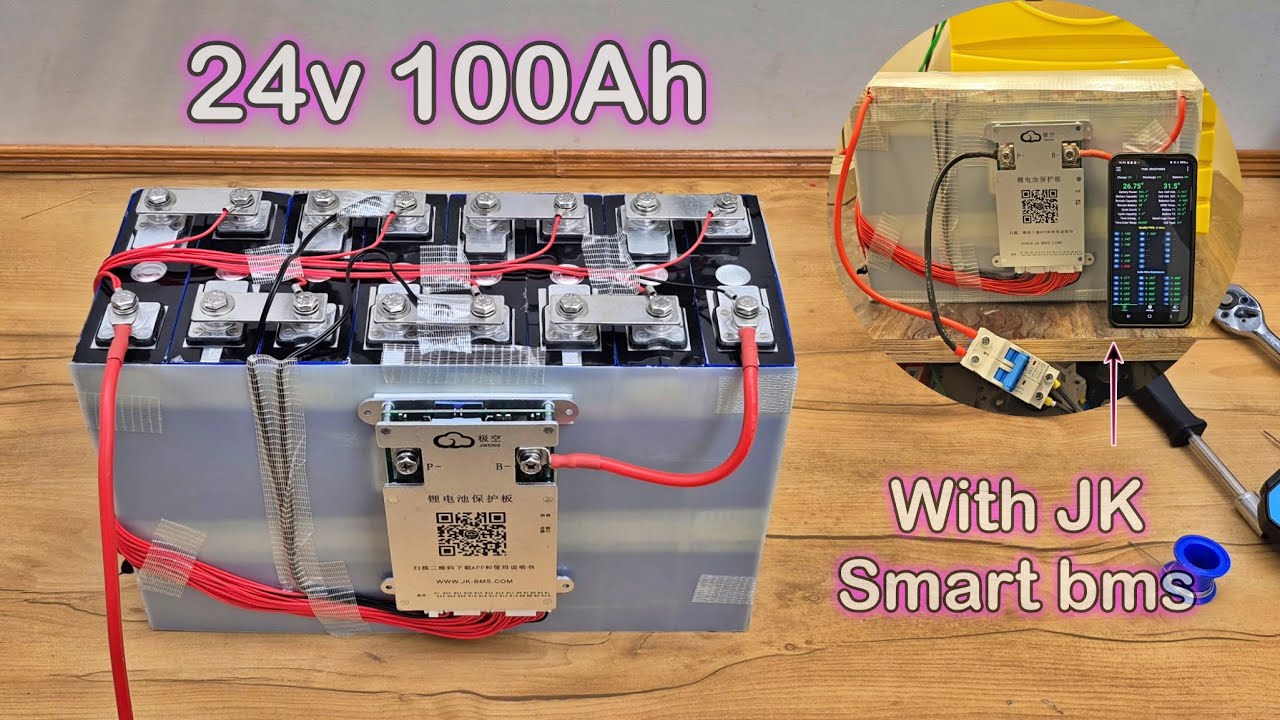How to Build a 24V 100Ah LiFePO4 Battery Pack 🔋 | Complete DIY Tutorial!