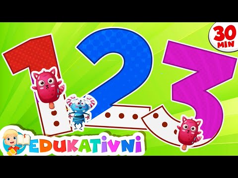 UČIMO BROJEVE 1-10 📚 Kako pisati brojeve za djecu | Edukativni video za vrtić i predškolce