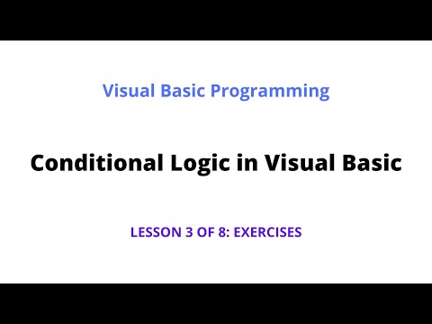 Conditional Logic In Visual Basic Exercises
