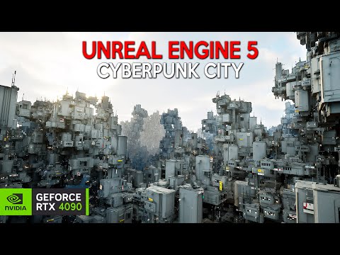 CYBERPUNK City Flying in 4K | ULTRA REALISTIC DEMO in UNREAL ENGINE 5 RTX 4090