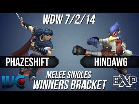 WDW 7/2/14 - Hindawg (Fox/Falco) vs. Phazeshift (Marth) Melee Singles Bracket