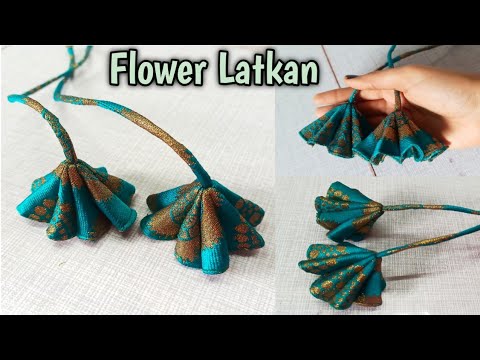 Easy latken making tutorial || how to make fabric flower latkan || #madhurafashionkatta