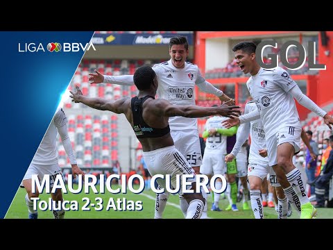 Gol de M. Cuero | Toluca 2 - 3 Atlas | Liga BBVA MX - Clausura 2020  - Jornada 10