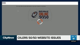 Fans react to Oilers 50/50 website issues