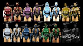 All KLASSIC FEMALE NINJA Costume Skin Costume Mortal Kombat MK9 FROST SKARLET MILEENA ERMAC SCORPION