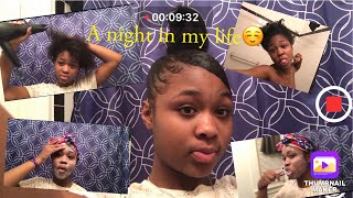 A night in my life❤️ (face and hair routine)