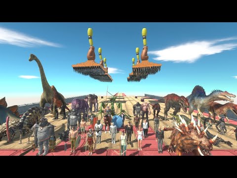 Escape Falling Spikes Animal Revolt Battle Simulator