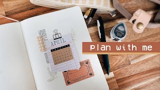 minimal bullet journal spreads ✷ april plan with me