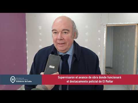 Supervisaron el avance de obra donde funcionará el destacamento policial El Mollar