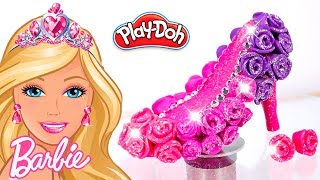 Play Doh Sparkle Barbie Disney Princess Rose Shoes Super Glitter High Heels