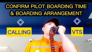 Download lagu Calling the VTS to confirm pilot boarding time & Pilot boarding arrangements. mp3