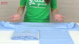 Jogo de Lençol para Berço Desmontável Realeza Azul | Grão de Gente