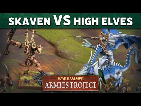 Skaven vs High Elves Warhammer Armies Project LIVE Reupload Battle Report