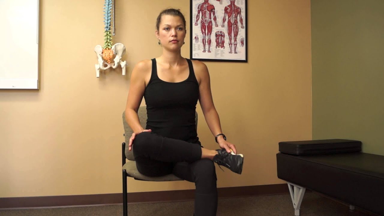 Seated Figure Four Stretch for Piriformis - YouTube