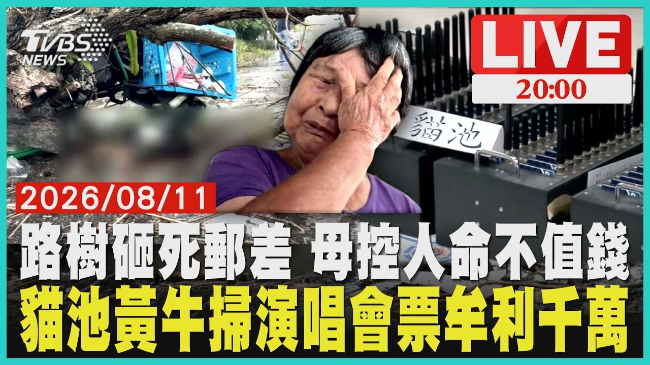 兒子送信命喪路樹下國賠二審再多30萬 83歲母悲喊沒天良 貓池黃牛掃2千張演唱會門票!靠人頭門號收簡訊獲利破千萬