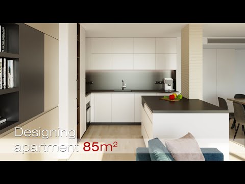 Designing apartment 85m2 / 915sqft
