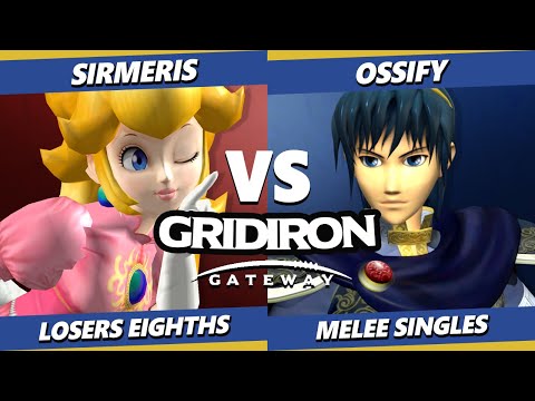 Gridiron Gateway 2024 TOP 8 - Ossify (Marth) Vs. Sirmeris (Peach) Smash Melee - SSBM
