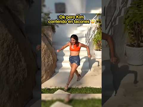 KIMBERLY CORRIENDO EN TACONES LES GANÓ A TODOS 😅 | #jukilop #shorts #kimberlyloaiza