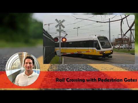 Rail Crossing with Pedestrian Gates