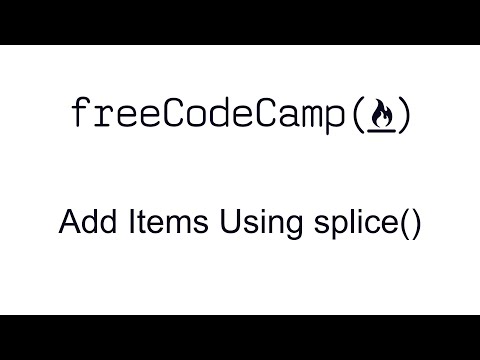 Add Items Using Splice Basic Data Structures Free Code Camp