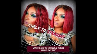 WATCH ME SLAY THE HECK OUT OF THIS WIG: WAVY TO STRAIGHT