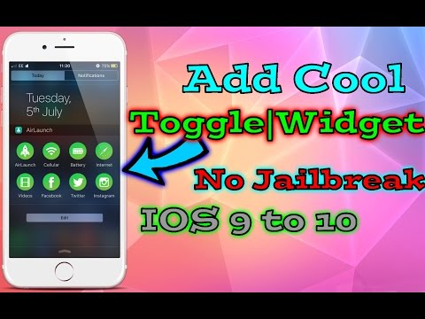 Get Toggles/ Widgets On Notification Center On IOS 9 And IOS 10 Without Jailbreak