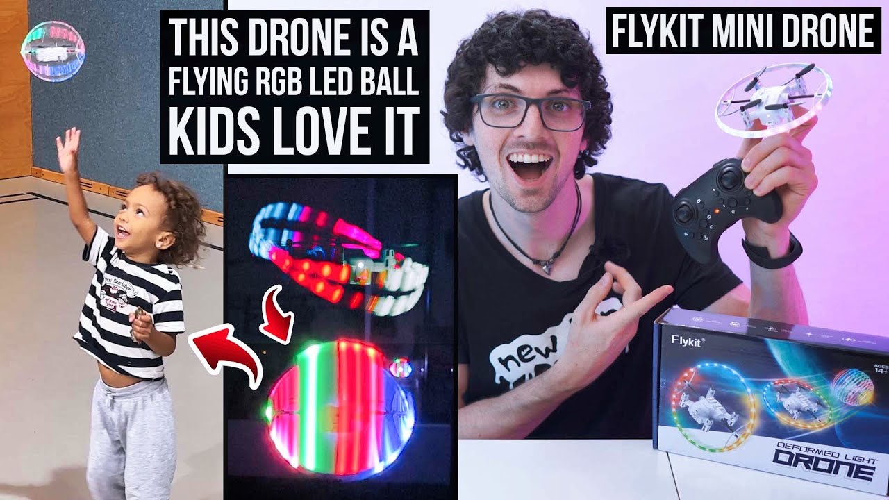 Flykit Mini Drone Review: A Multi Pattern Flying LED Ball & Kids Love It! (Beginner Friendly Drone)